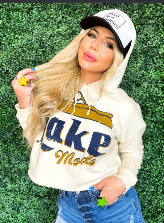 Lake Mode Cropped Hooded Sweatshirt