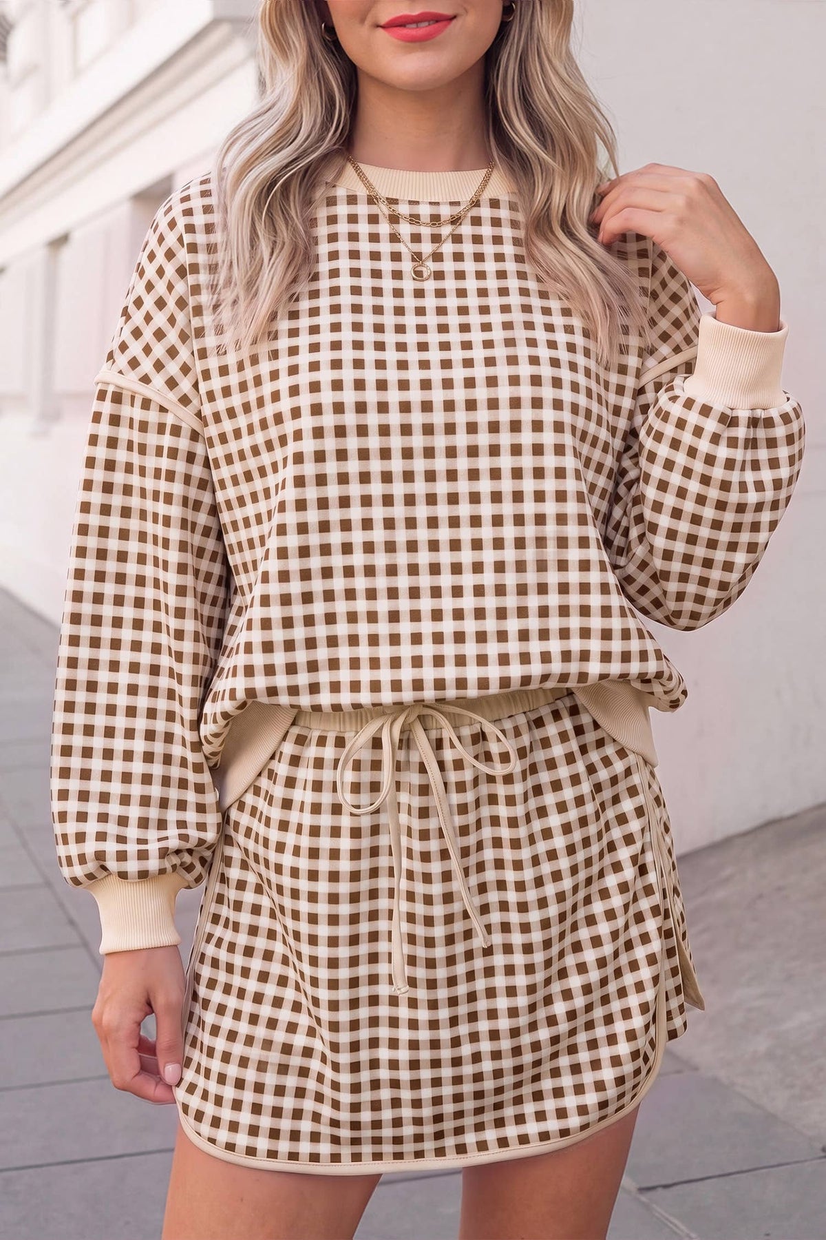 Gingham Skort Set