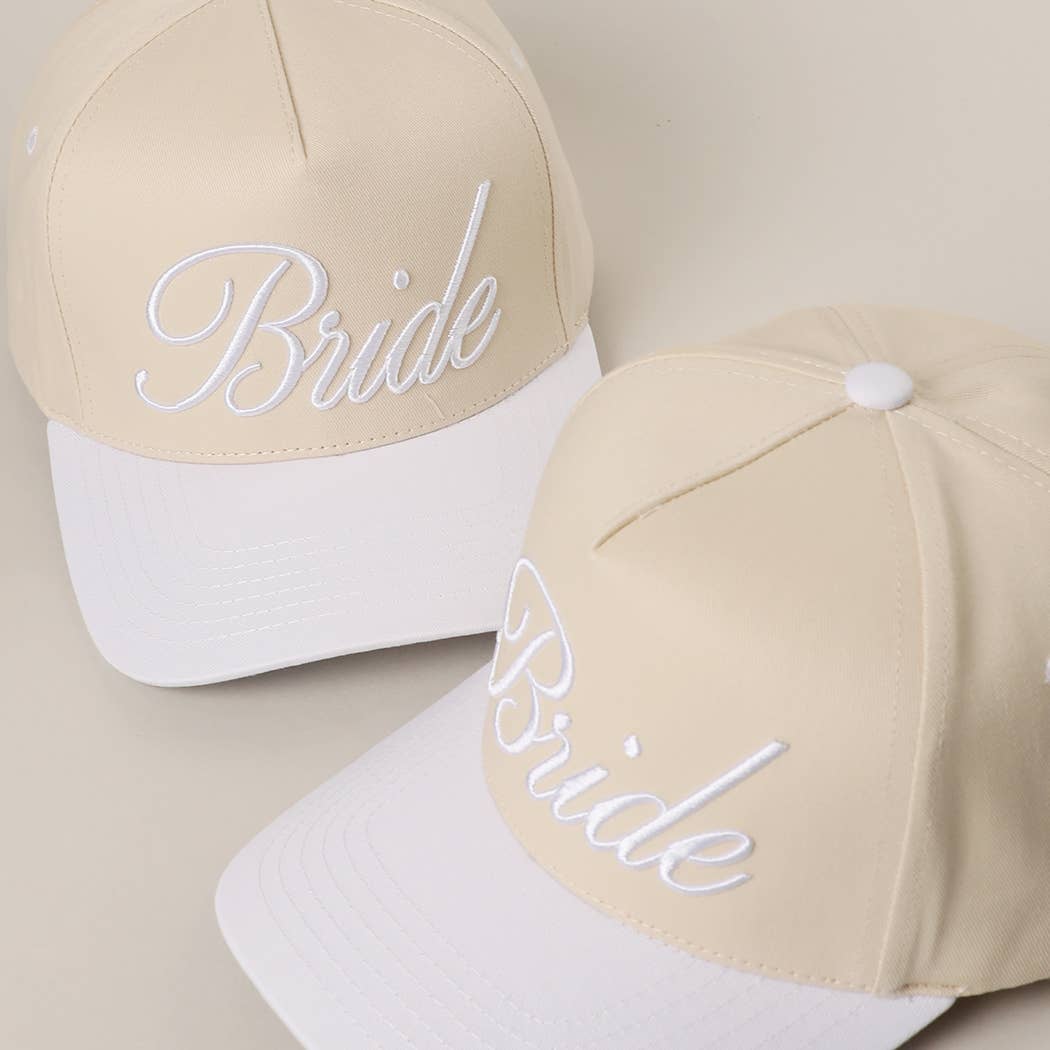 BRIDE Embroidered  Canvas Two-Tone Trucker Hat