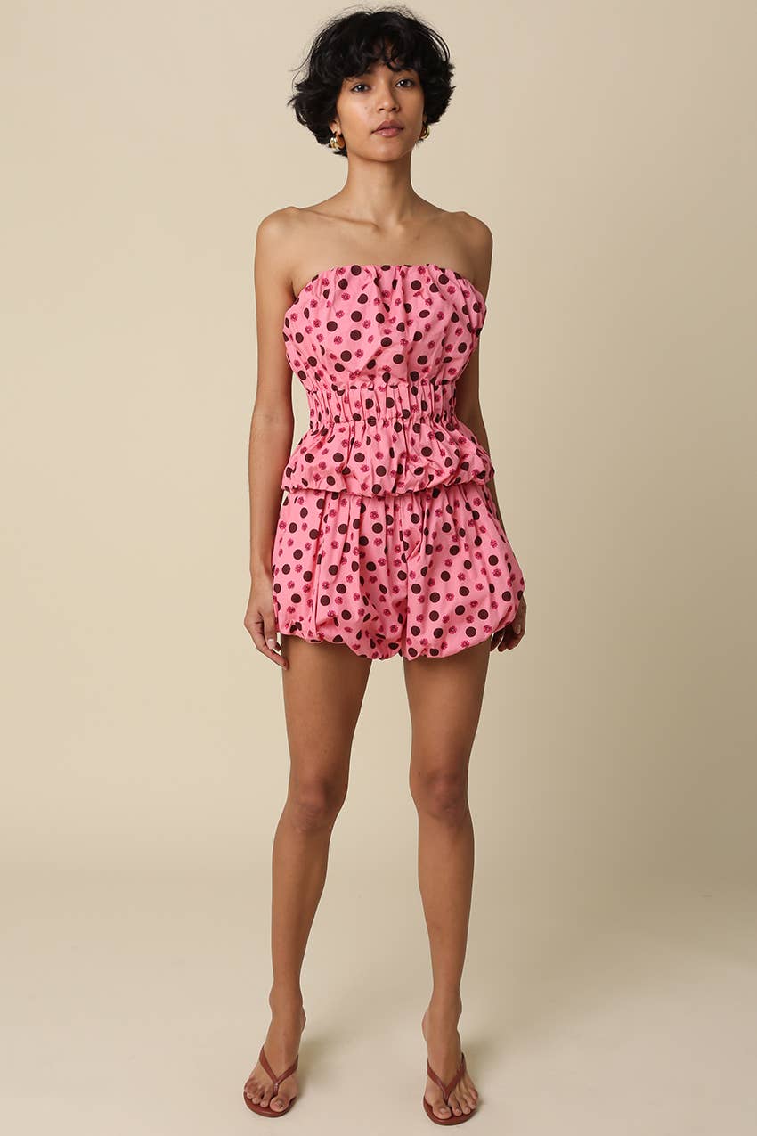 Mila Polka Dot Bubble Mini Shorts