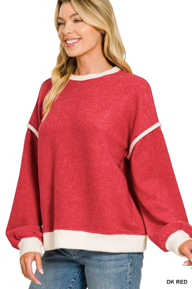 Contrast Trim Sweater