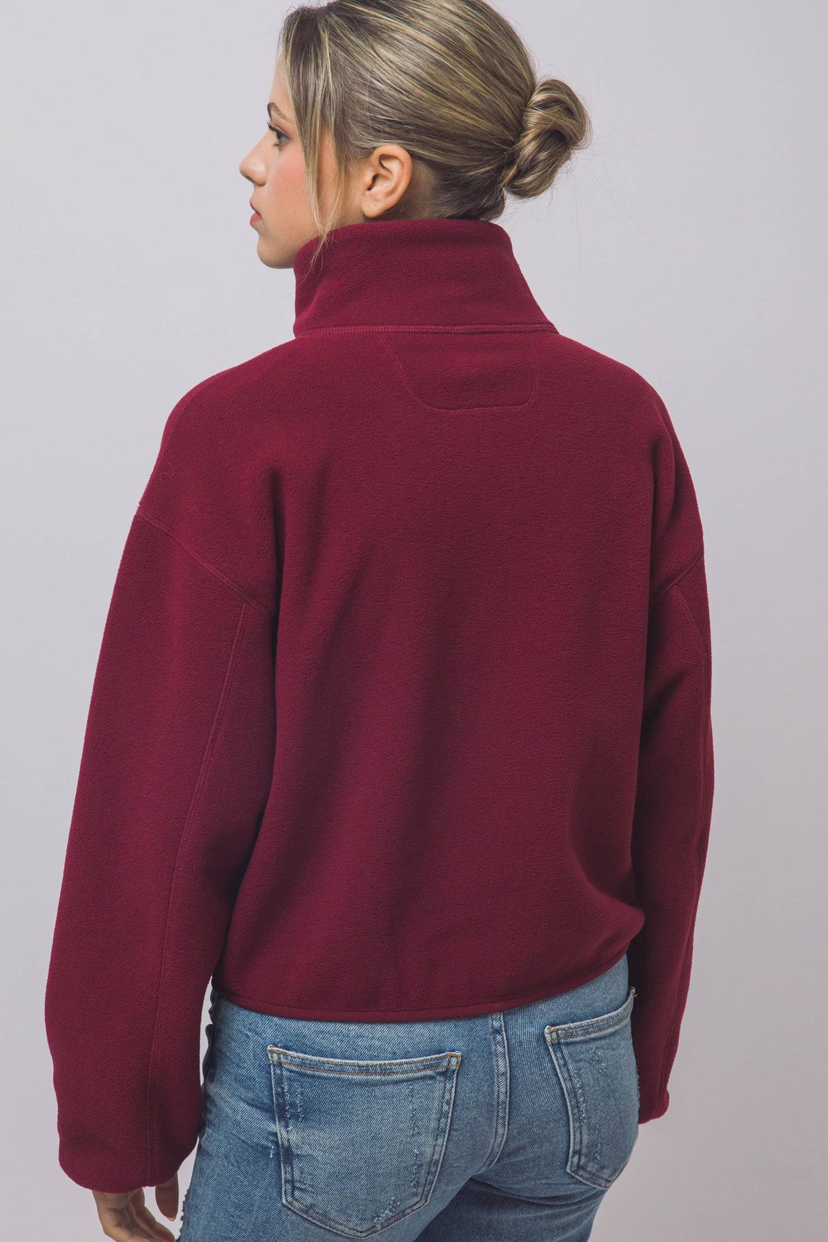 Cropped Full-zip Polar Fleece