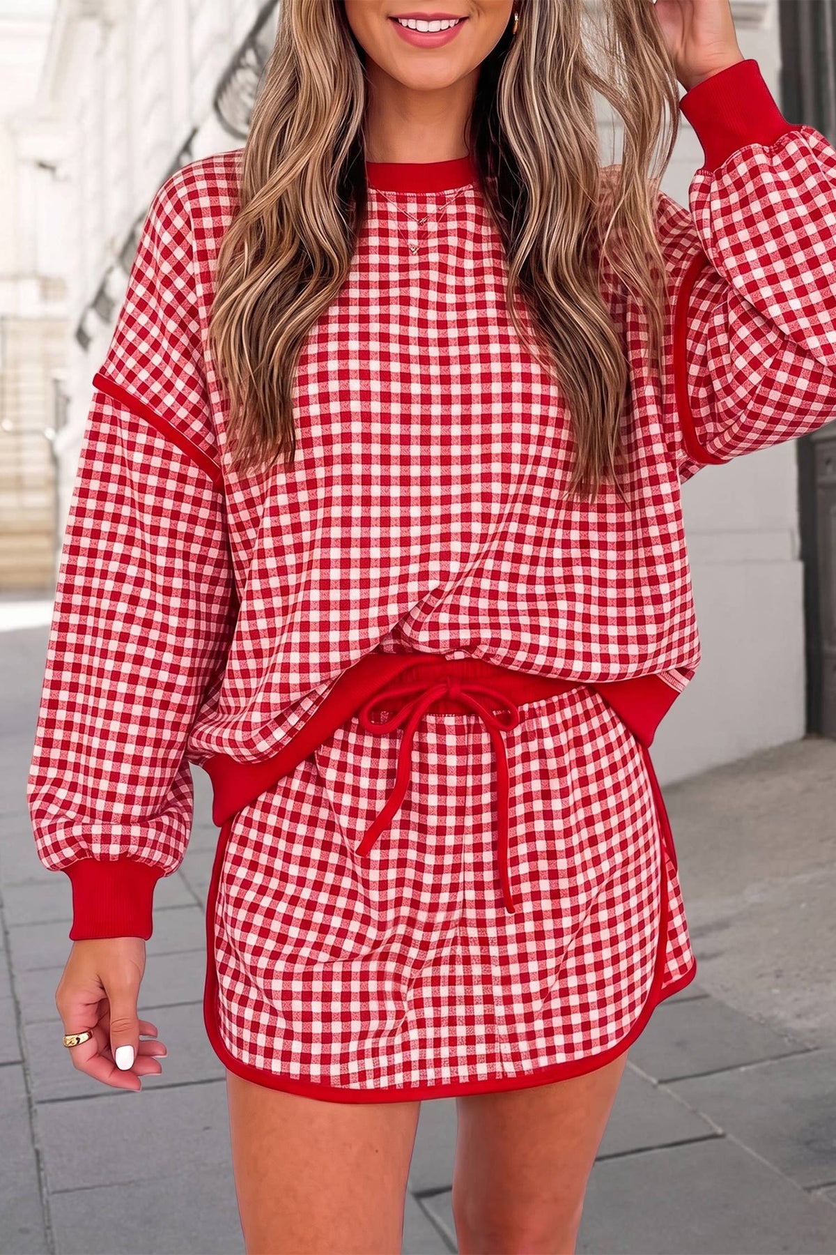 Gingham Skort Set