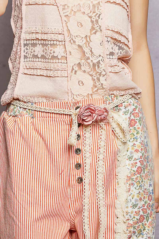 Feminine Handcrafted Blush Flower Belt