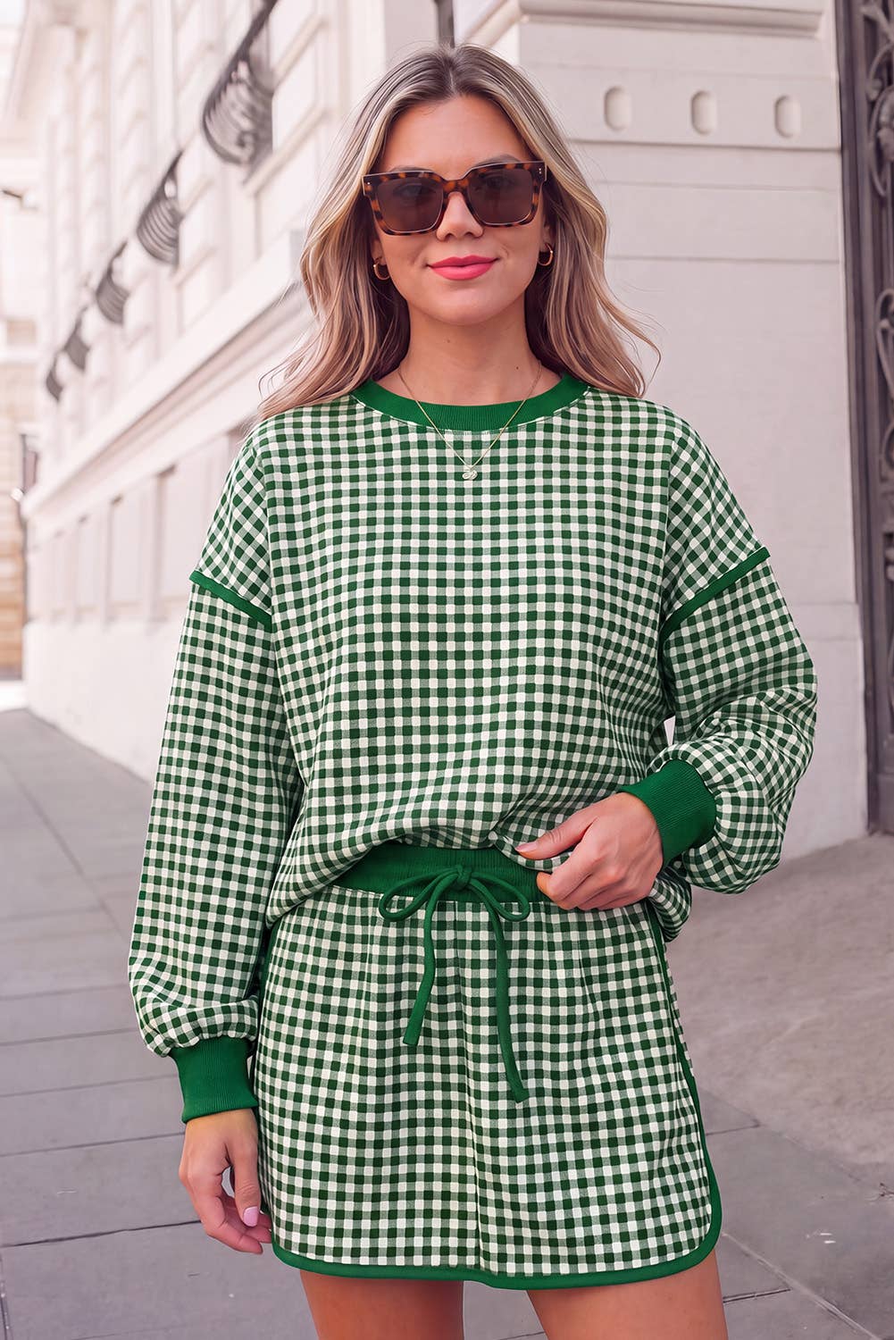 Gingham Skort Set