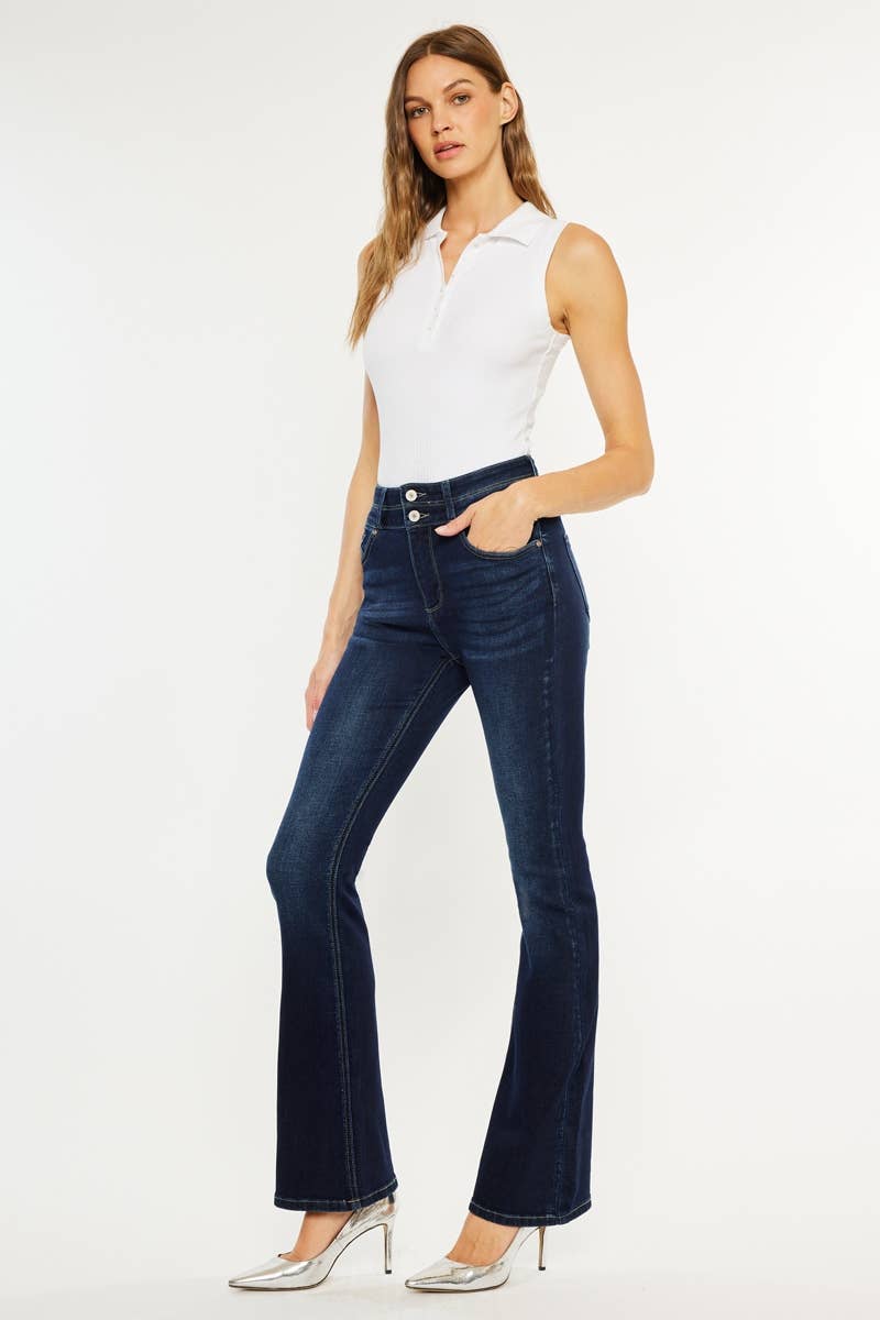OPEN PACK HIGH RISE  SKINNY BOOTCUT JEANS-BM9242HYD