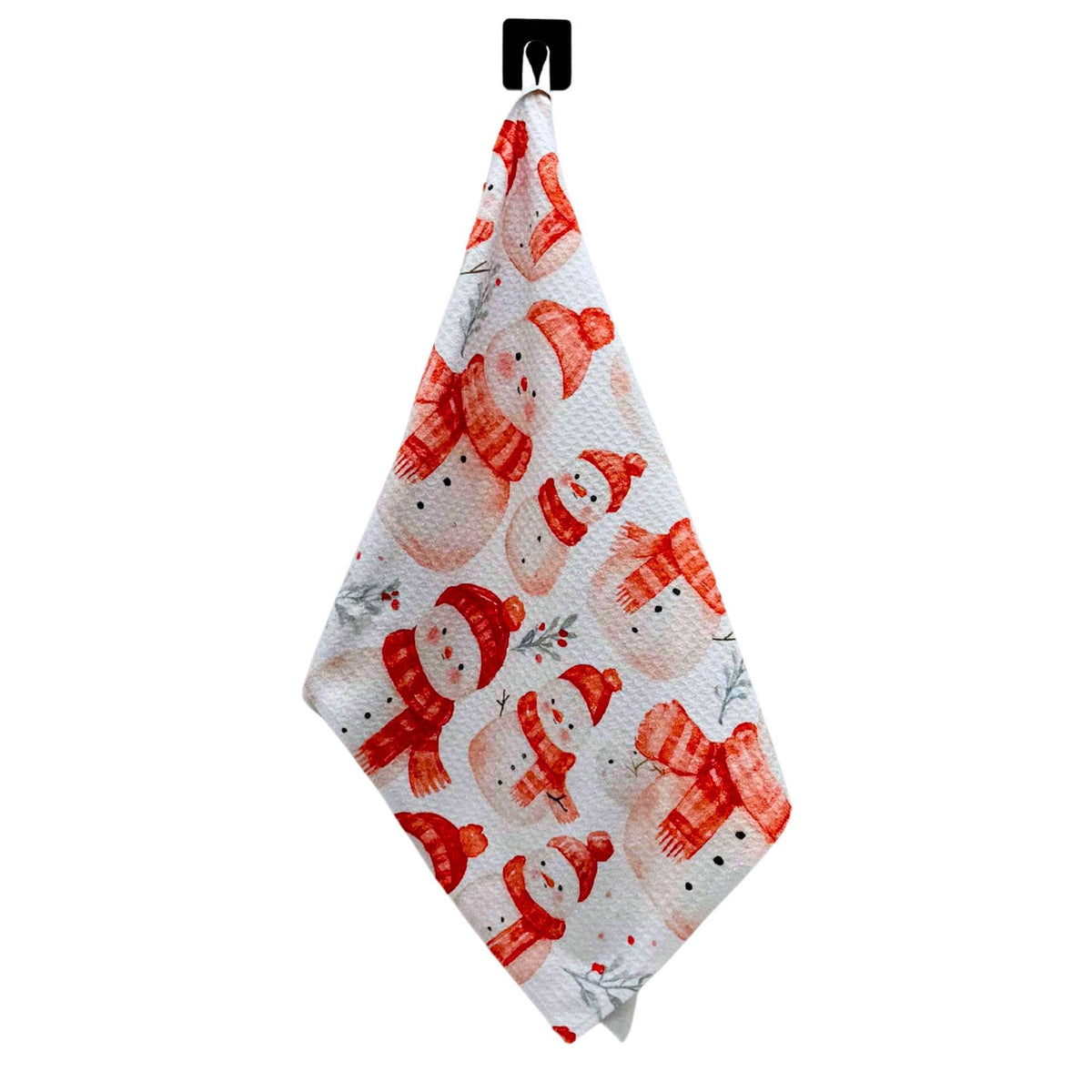 Holiday Snowman - Christmas Decor Waffle Tea Towels