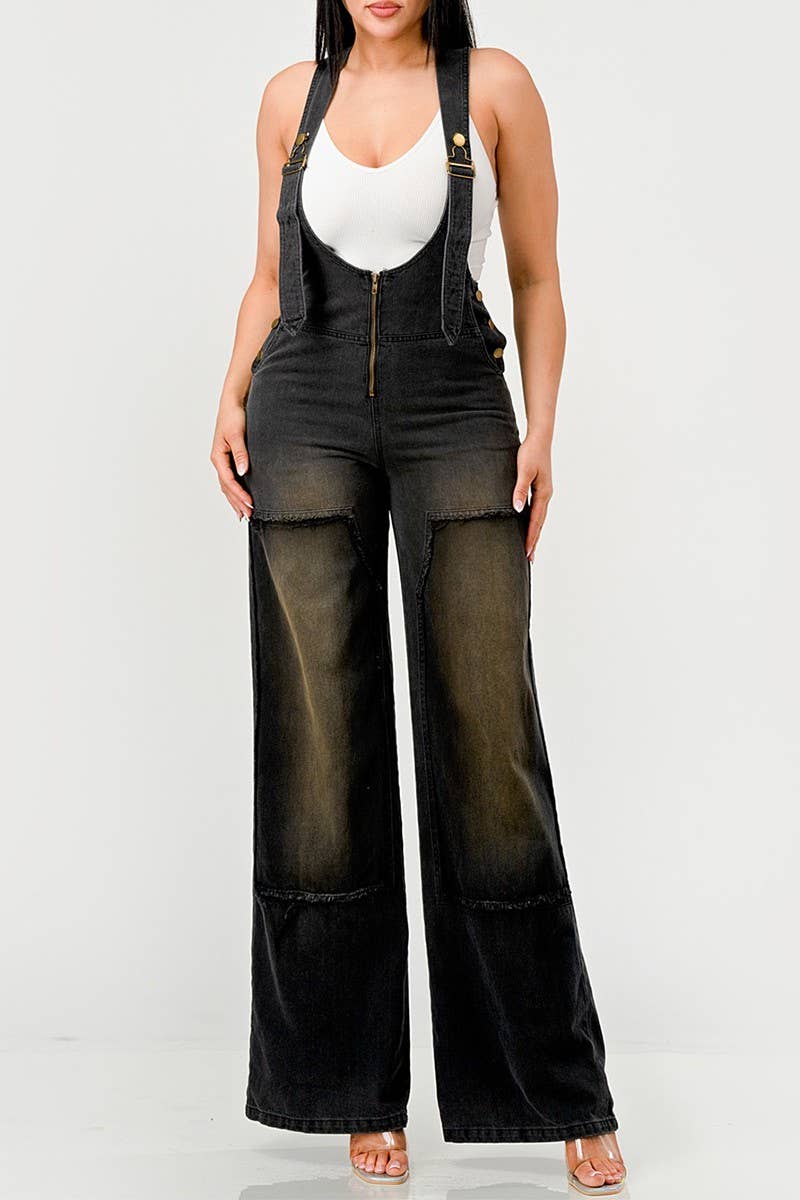 Urban Noir Denim Overall