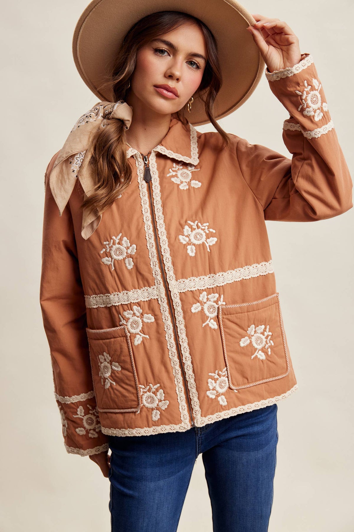 Embroidered Quilted Jacket