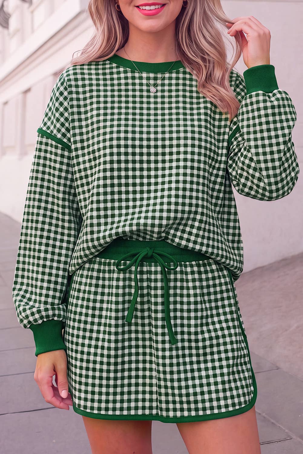 Gingham Skort Set