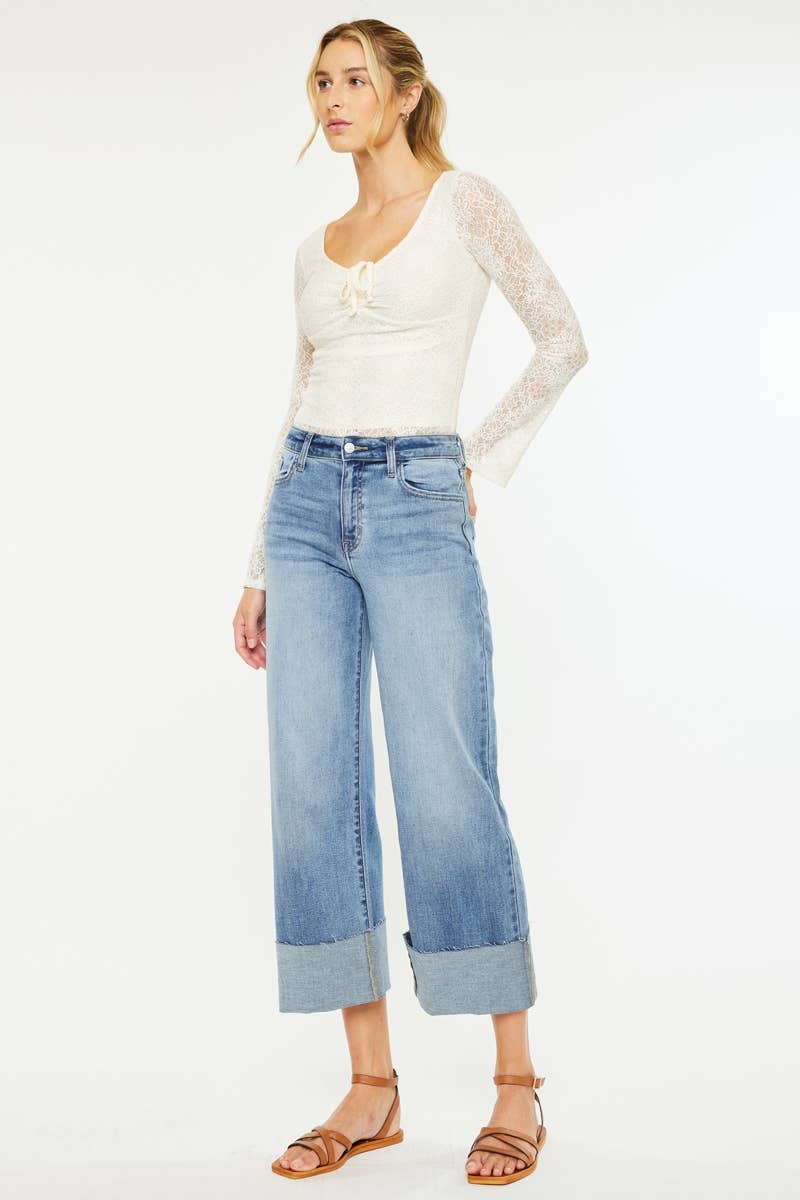 CRATER HIGH RISE CROP WIDE LEG