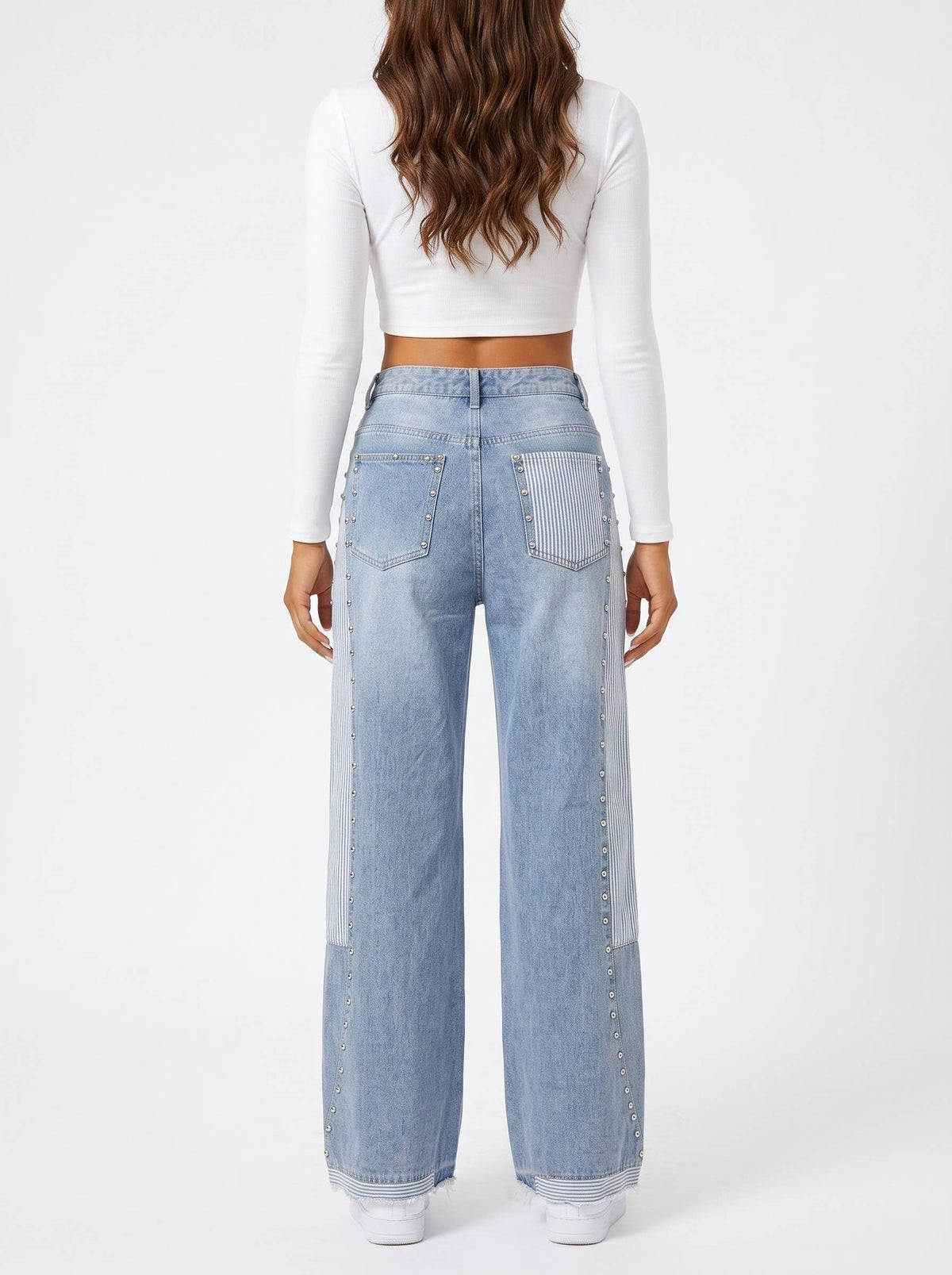 Studded Stripe Jeans