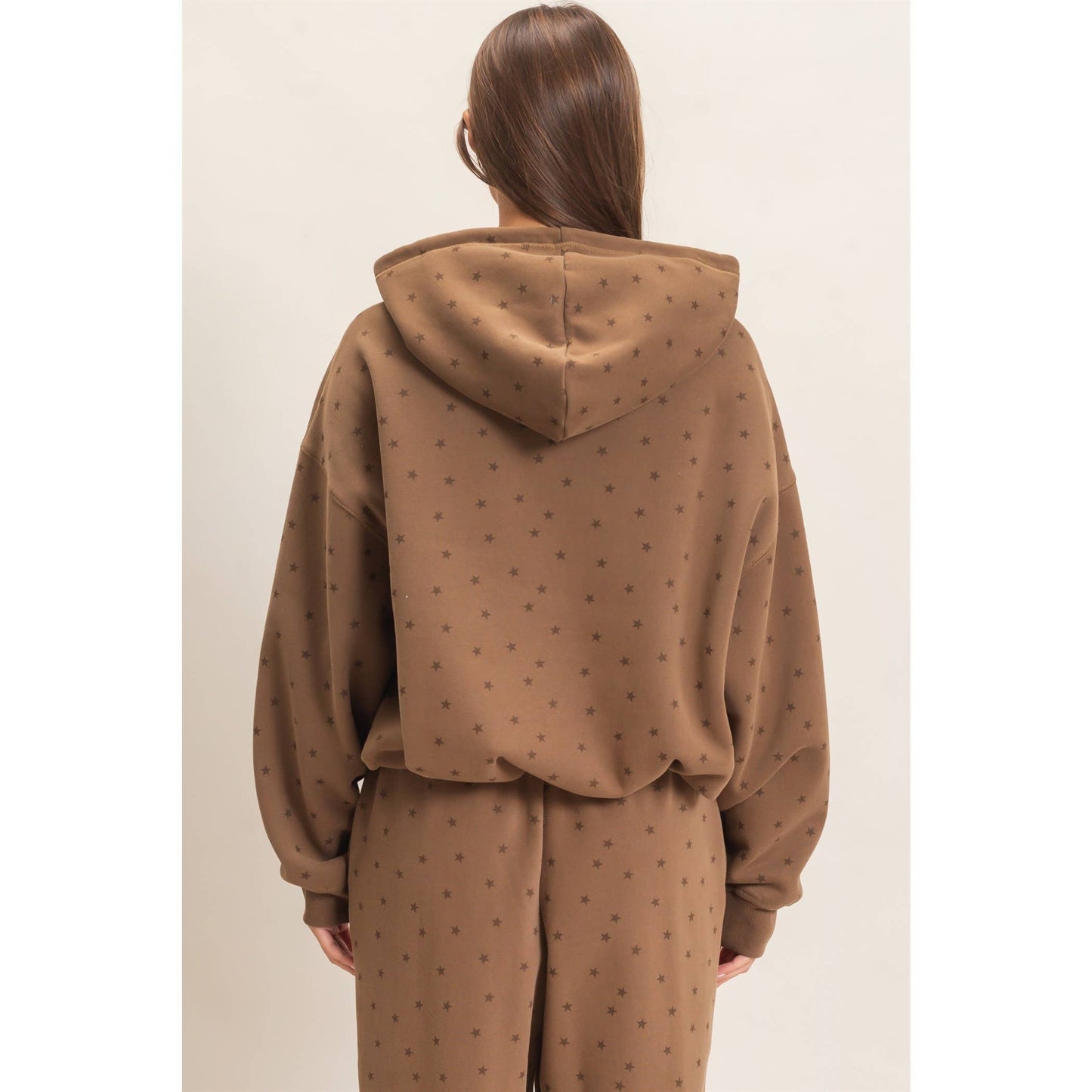 Star Print Bubble Hoodie