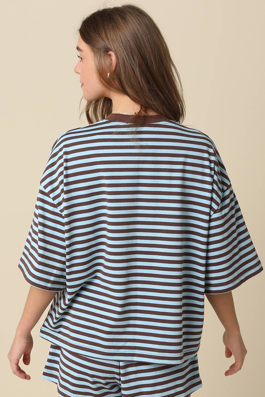 Lena Striped Relaxed-Fit Top