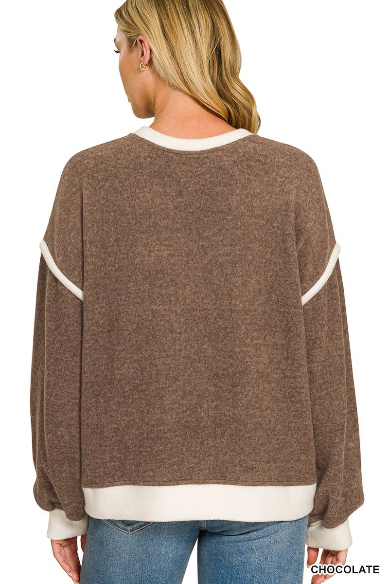 Contrast Trim Sweater