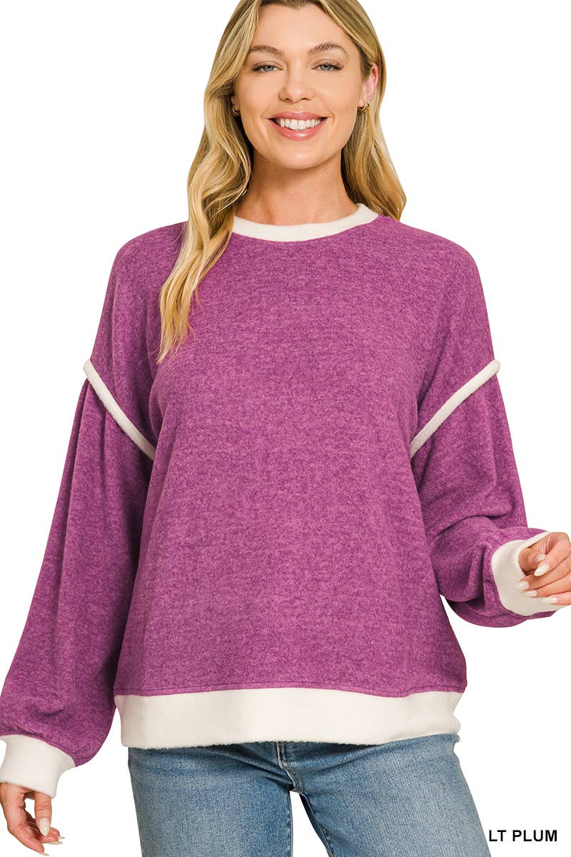 Contrast Trim Sweater