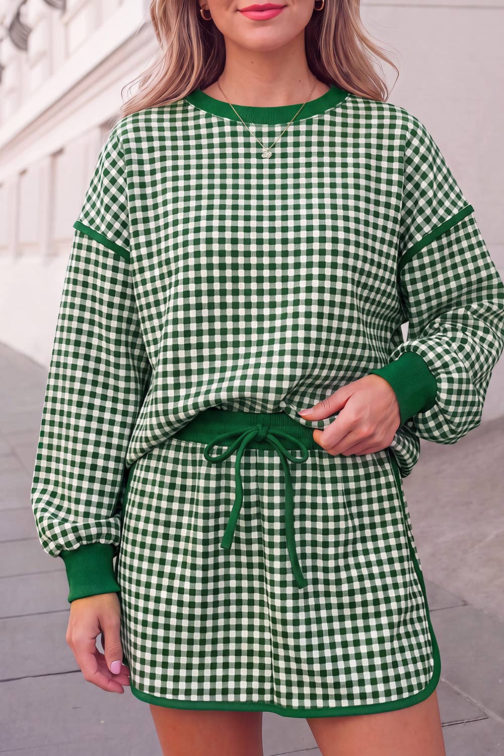 Gingham Skort Set