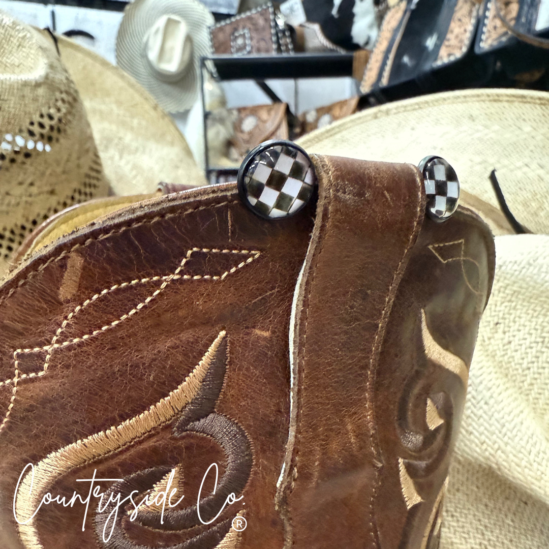 Checkered Dot Earrings