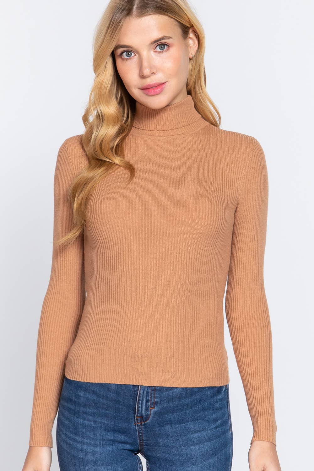 FITTED RIB TURTLE NECK