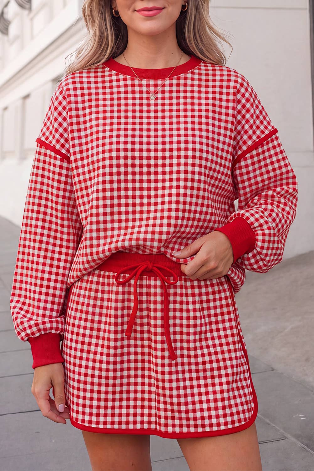 Gingham Skort Set