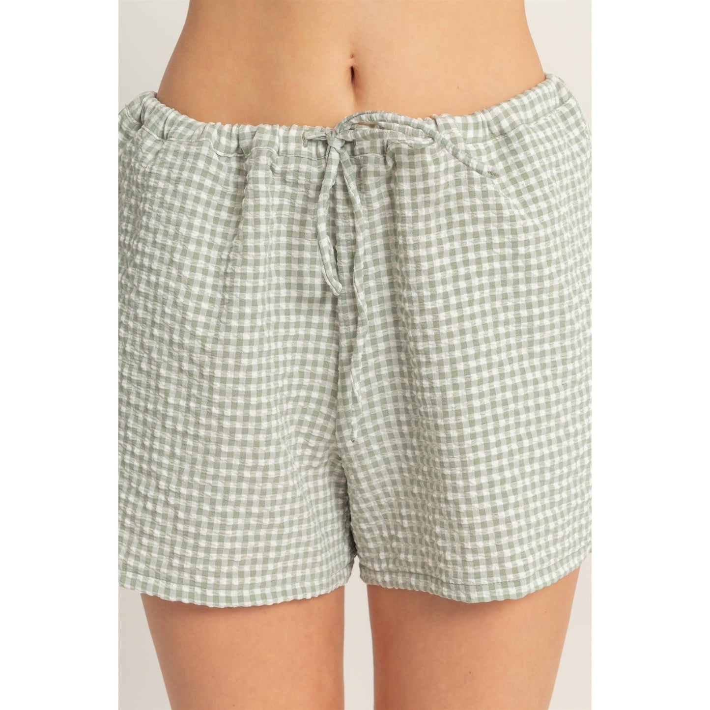 Gingham Relaxed Fit Shorts