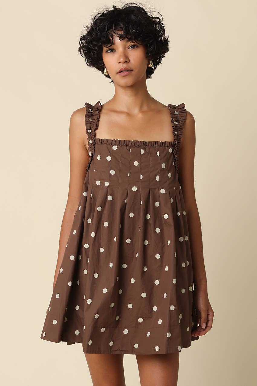 Camila Polka Dot Babydoll Mini Dress