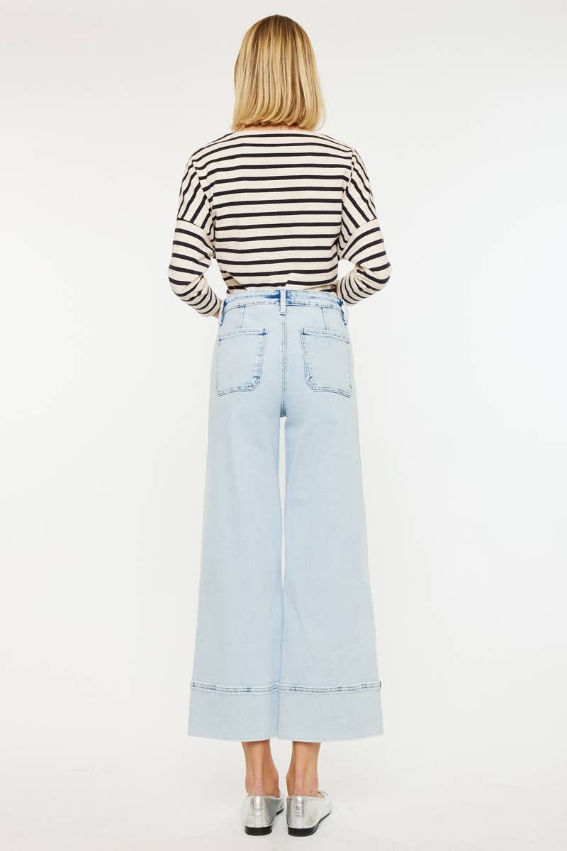 CRATER HIGH RISE CROPPED WIDE LEG JEANS