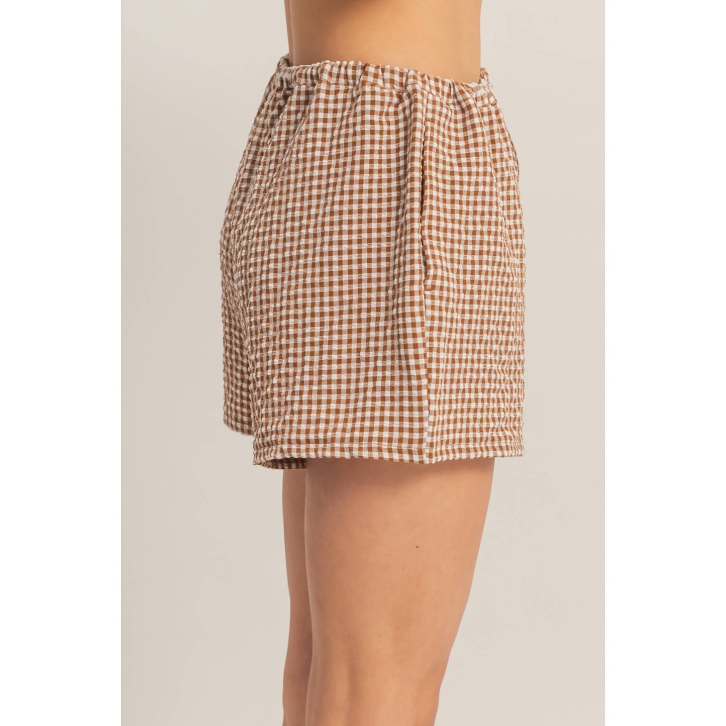 Gingham Relaxed Fit Shorts