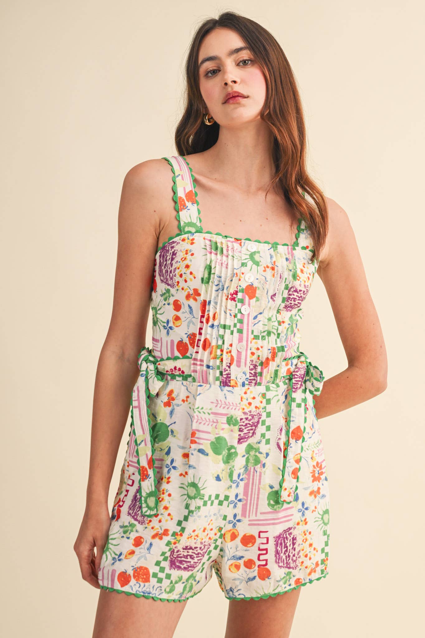 SCALLOP TRIM ROMPER