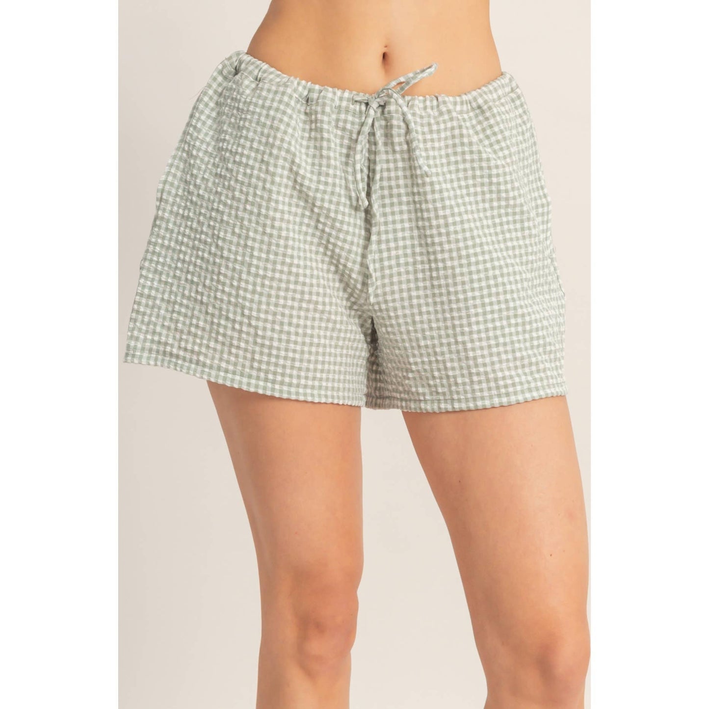 Gingham Relaxed Fit Shorts
