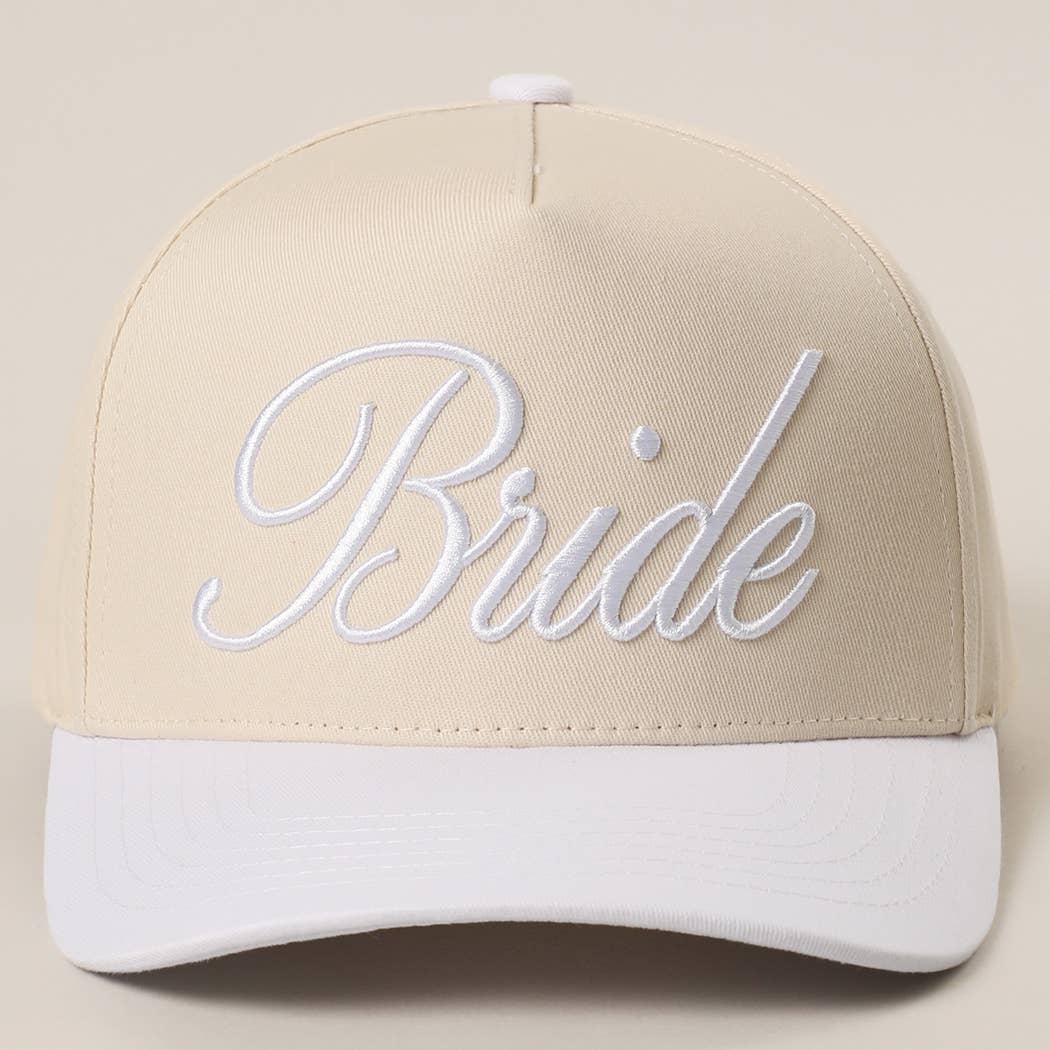 BRIDE Embroidered  Canvas Two-Tone Trucker Hat