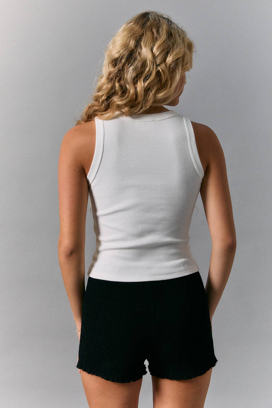 GAME DAY GRAPHIC SLEEVELESS ROUND NECK RIB TANK