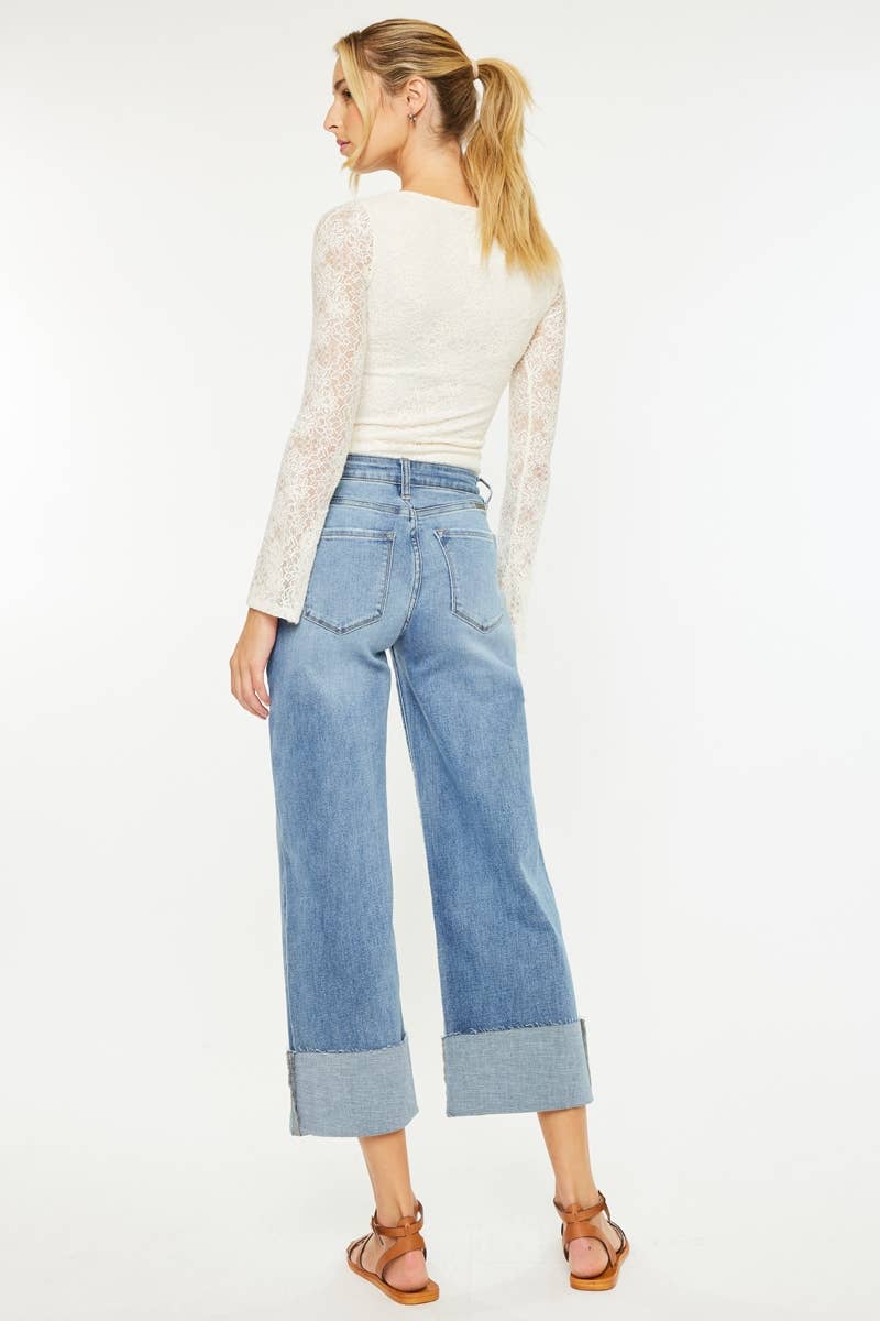 CRATER HIGH RISE CROP WIDE LEG