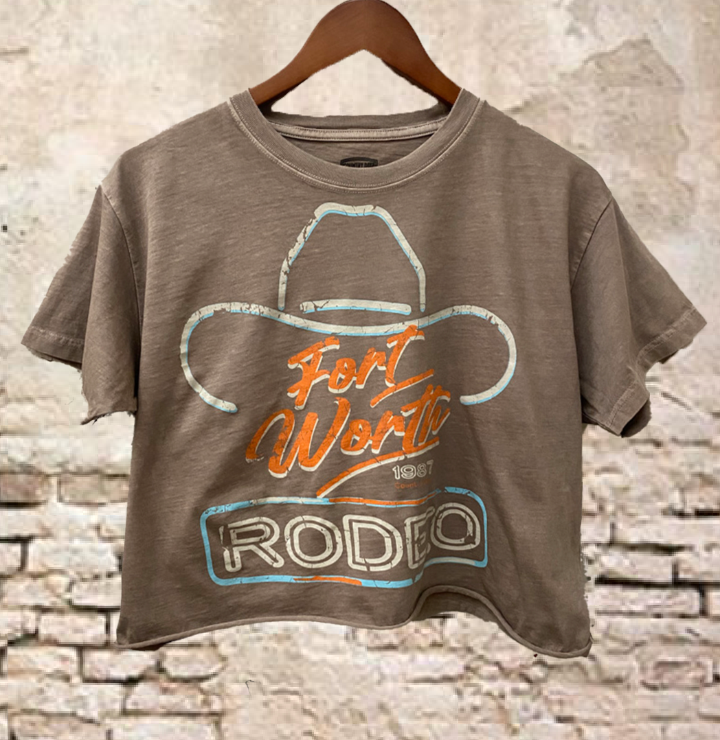 Fort Worth Rodeo Relaxed Crop Tee