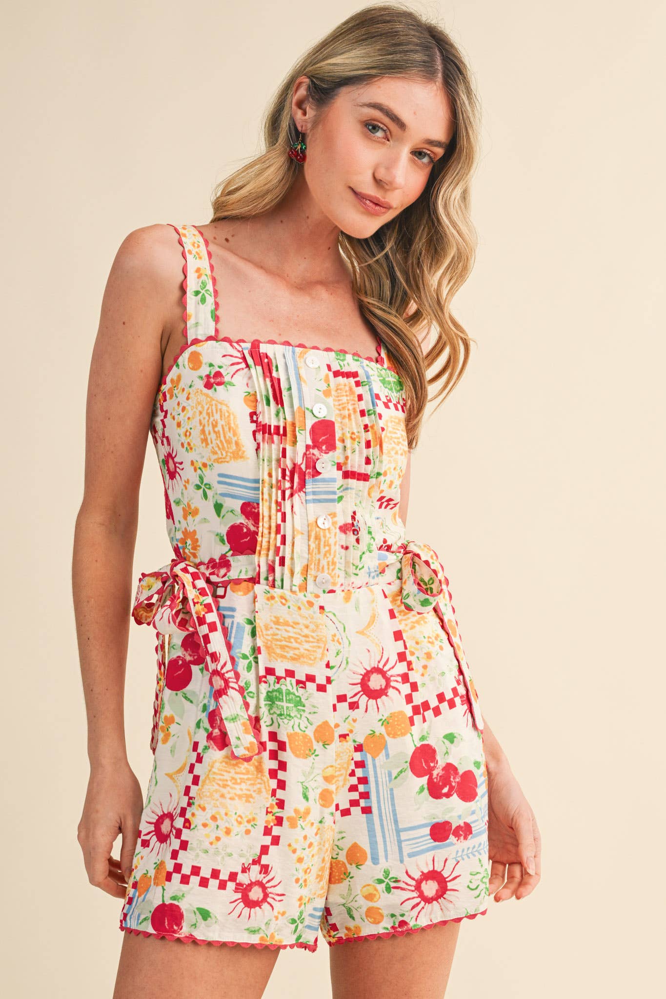 SCALLOP TRIM ROMPER