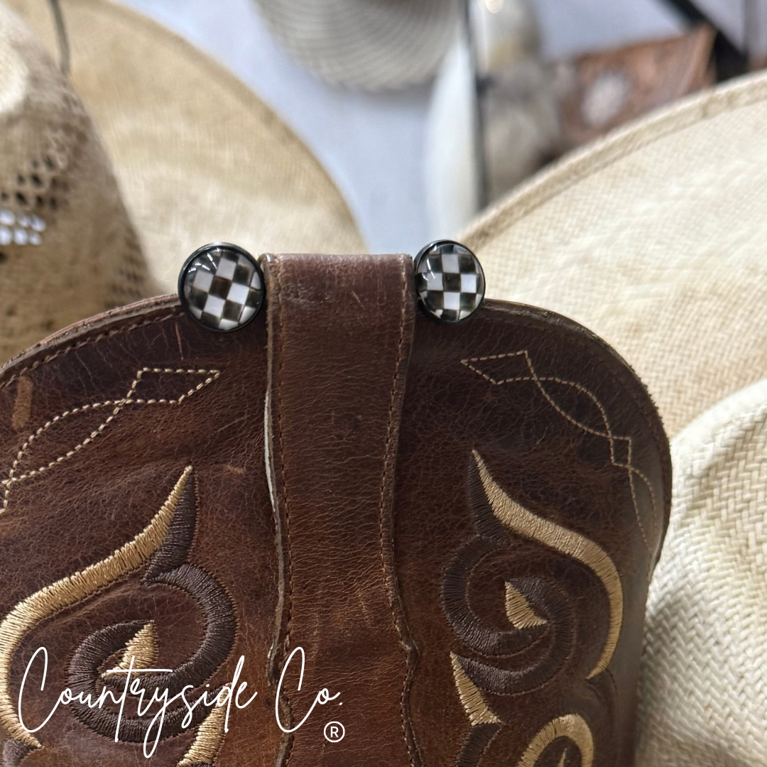 Checkered Dot Earrings