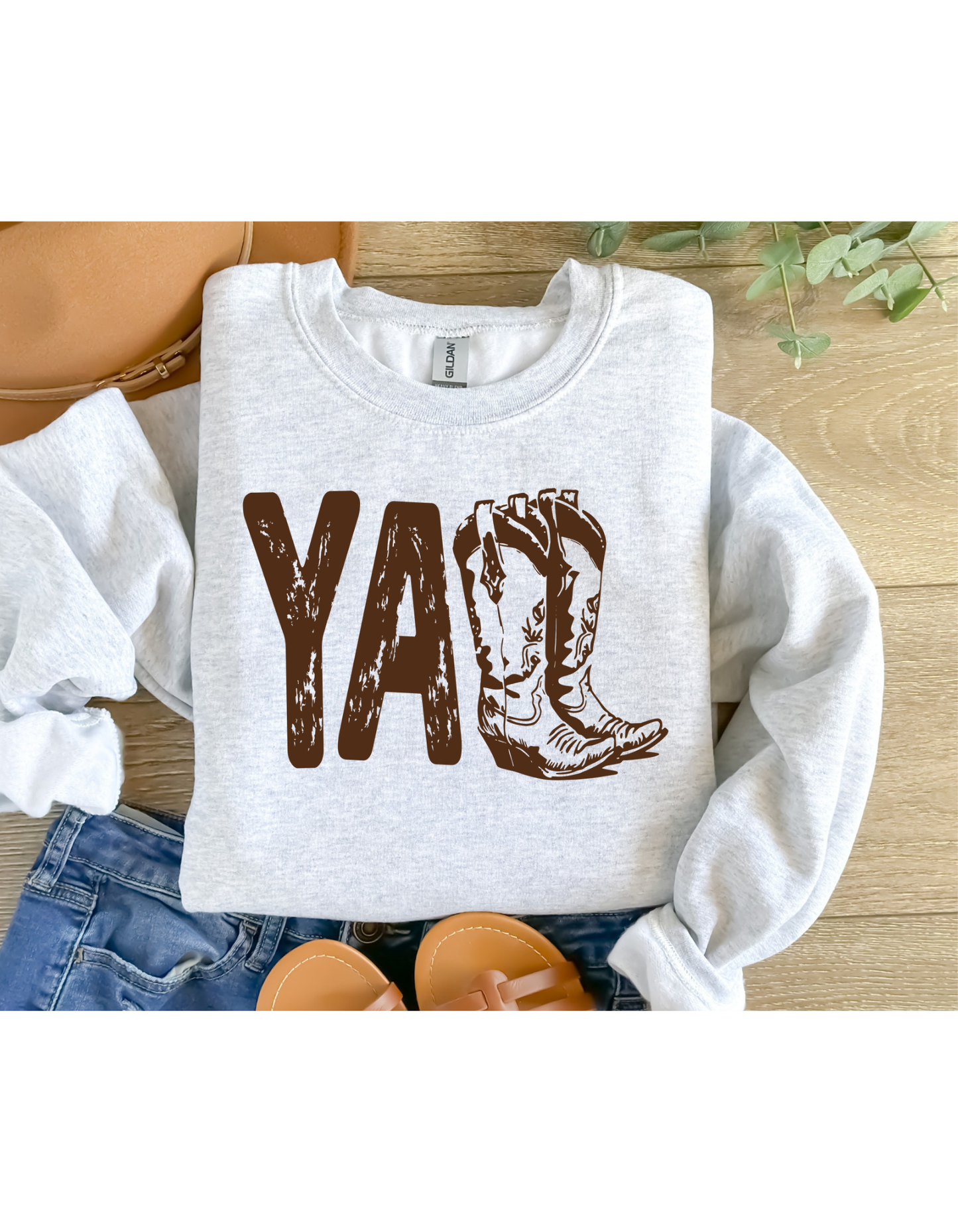 Yall western graphic crewneck sweatshirt