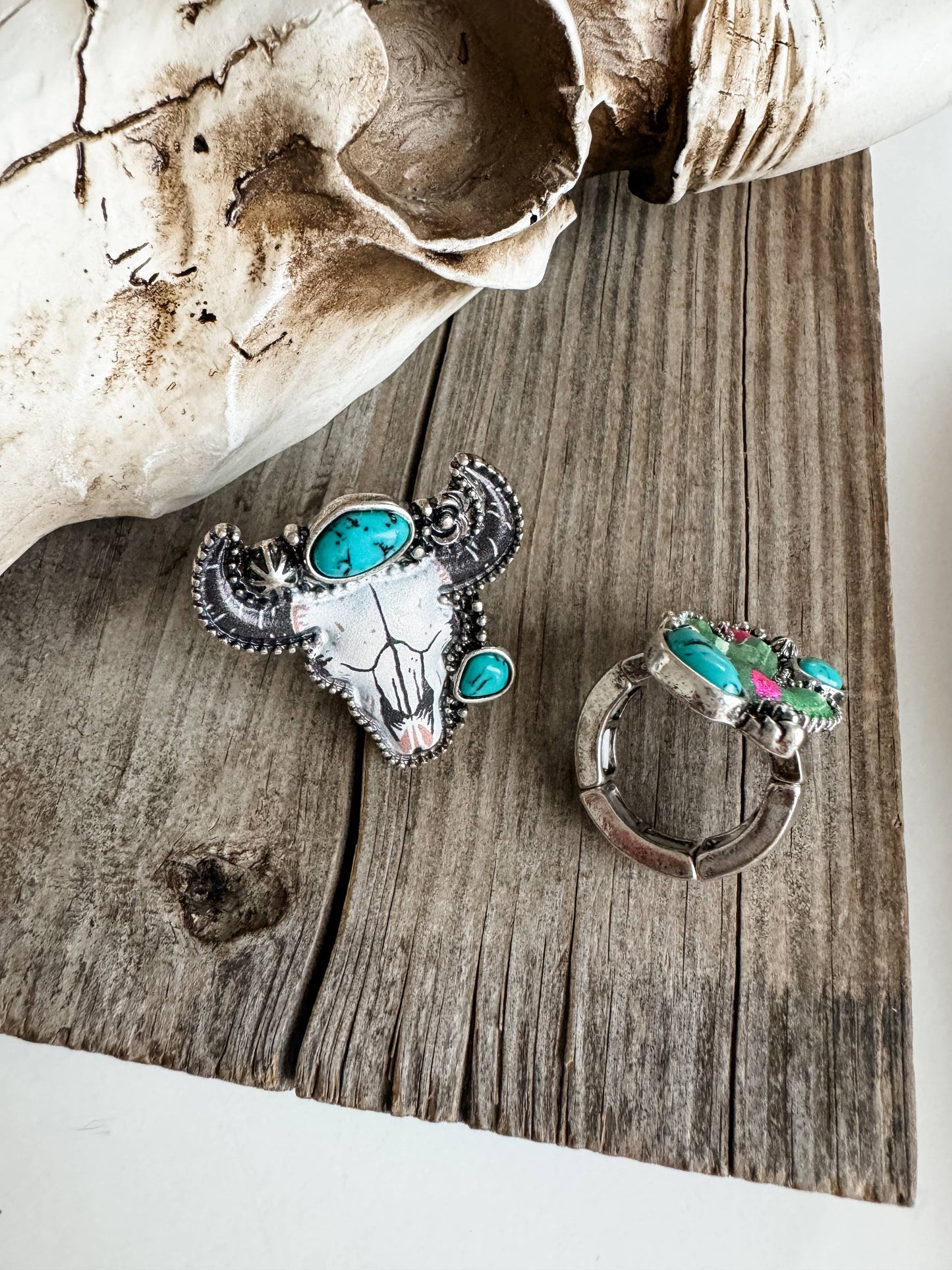 Western Pendant Adjustable Ring - Cactus | Steer 