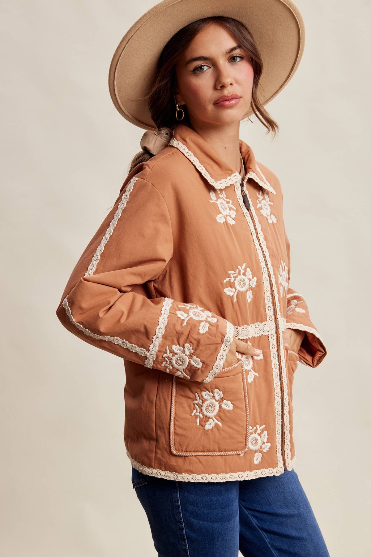 Embroidered Quilted Jacket