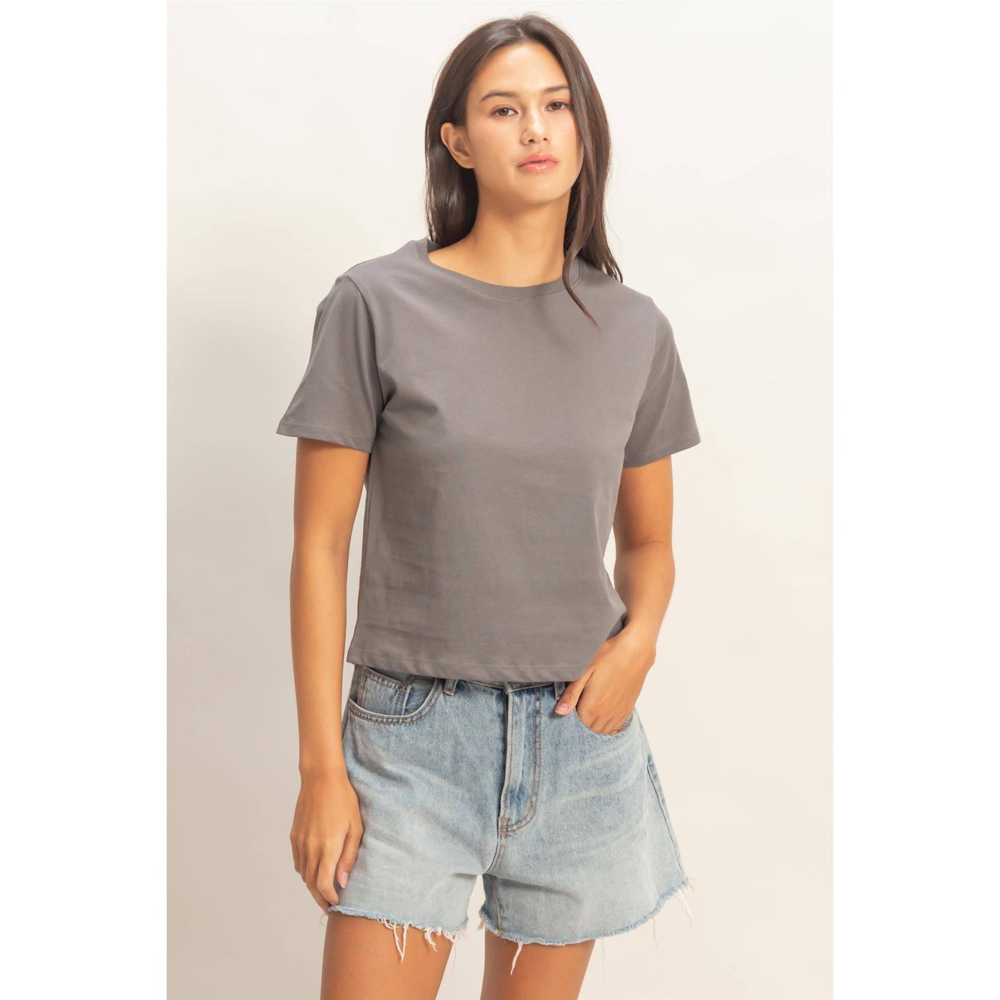 Crew Neck Cotton T-Shirt