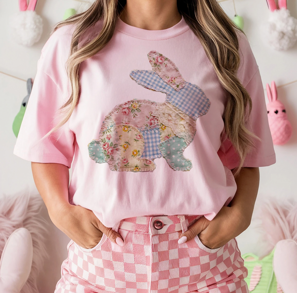 Patchwork Easter Bunny - Multiple Color Options