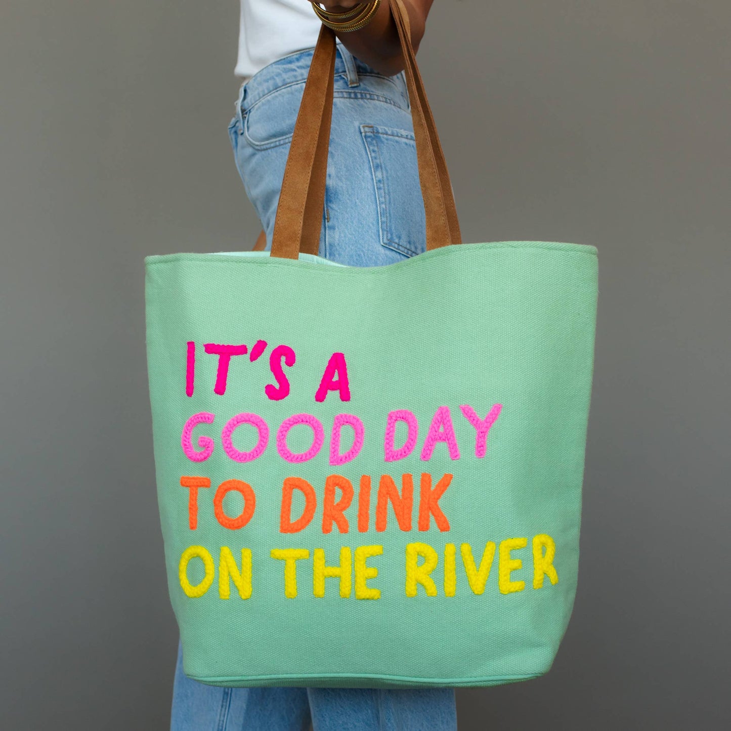 Mint Drink On The River Tote
