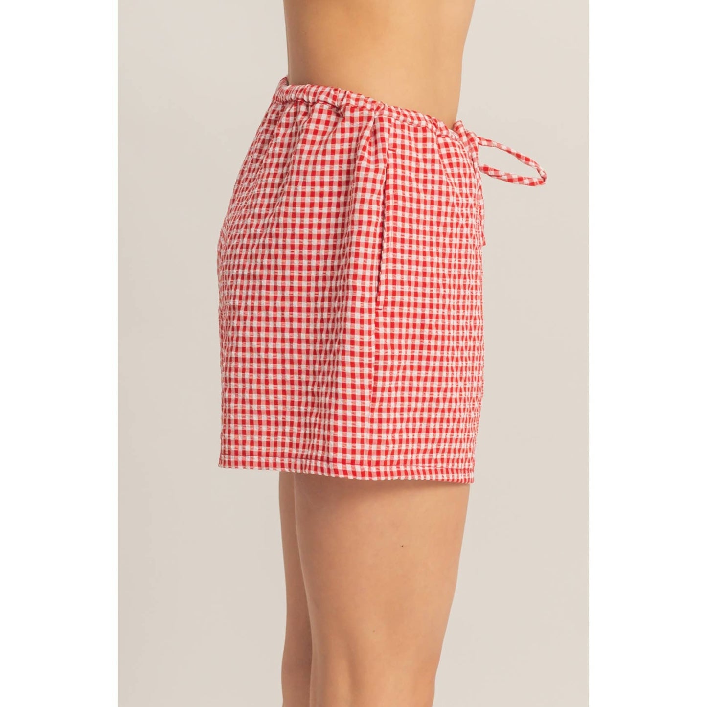 Gingham Relaxed Fit Shorts