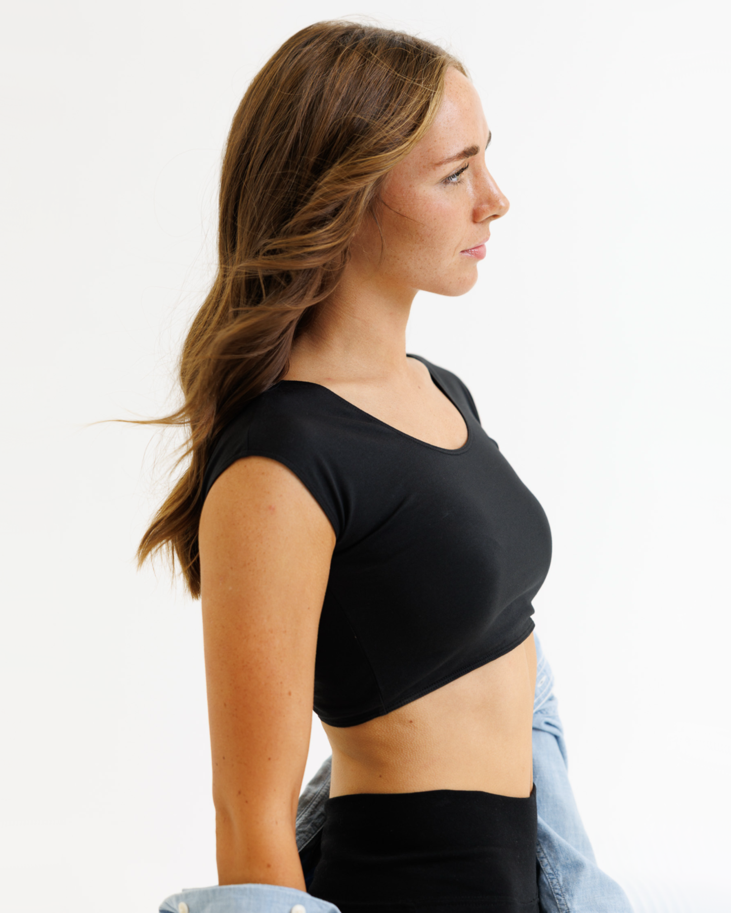 Demi Tee - Cropped Short Sleeve Layering Top