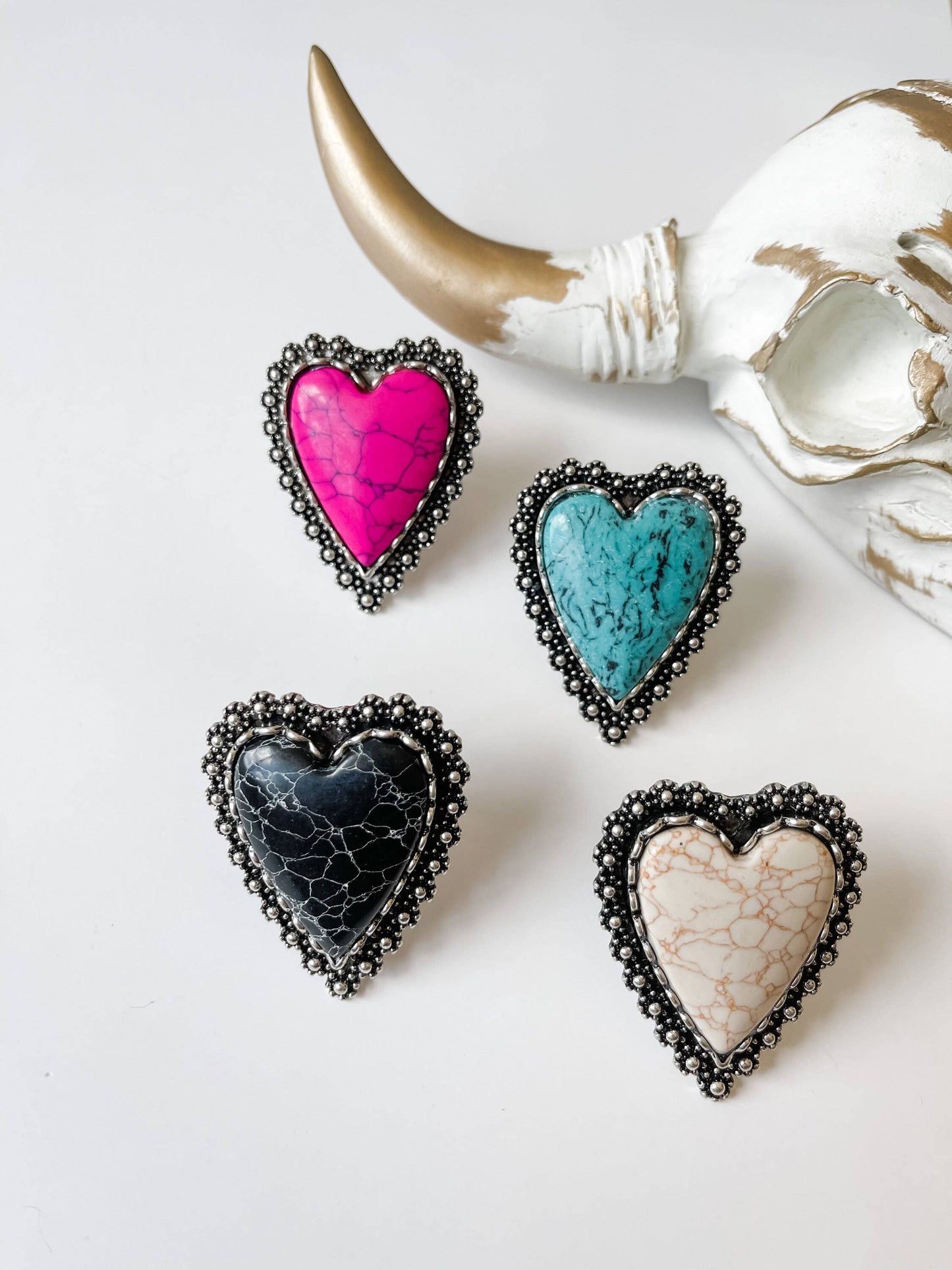 Western Statement Adjustable Heart Ring