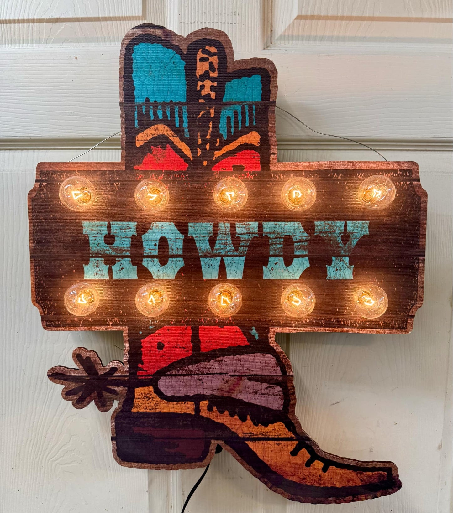 Cowboy Boot Marquee - 22.5" x 18.25" Lighted Artwork