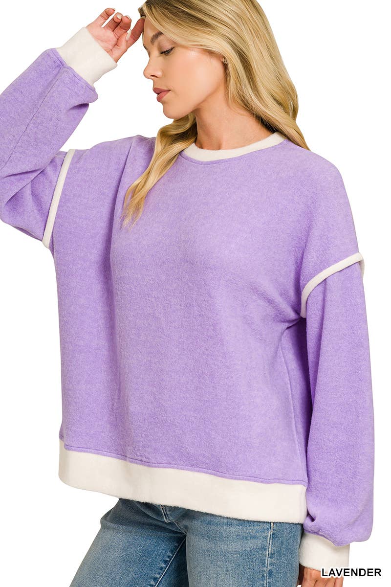 Contrast Trim Sweater