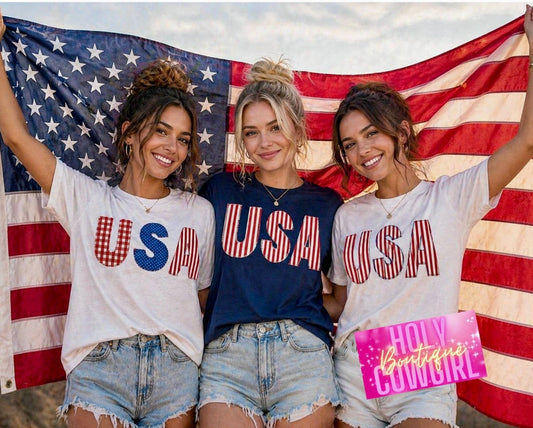 USA Appliquéd Tees 