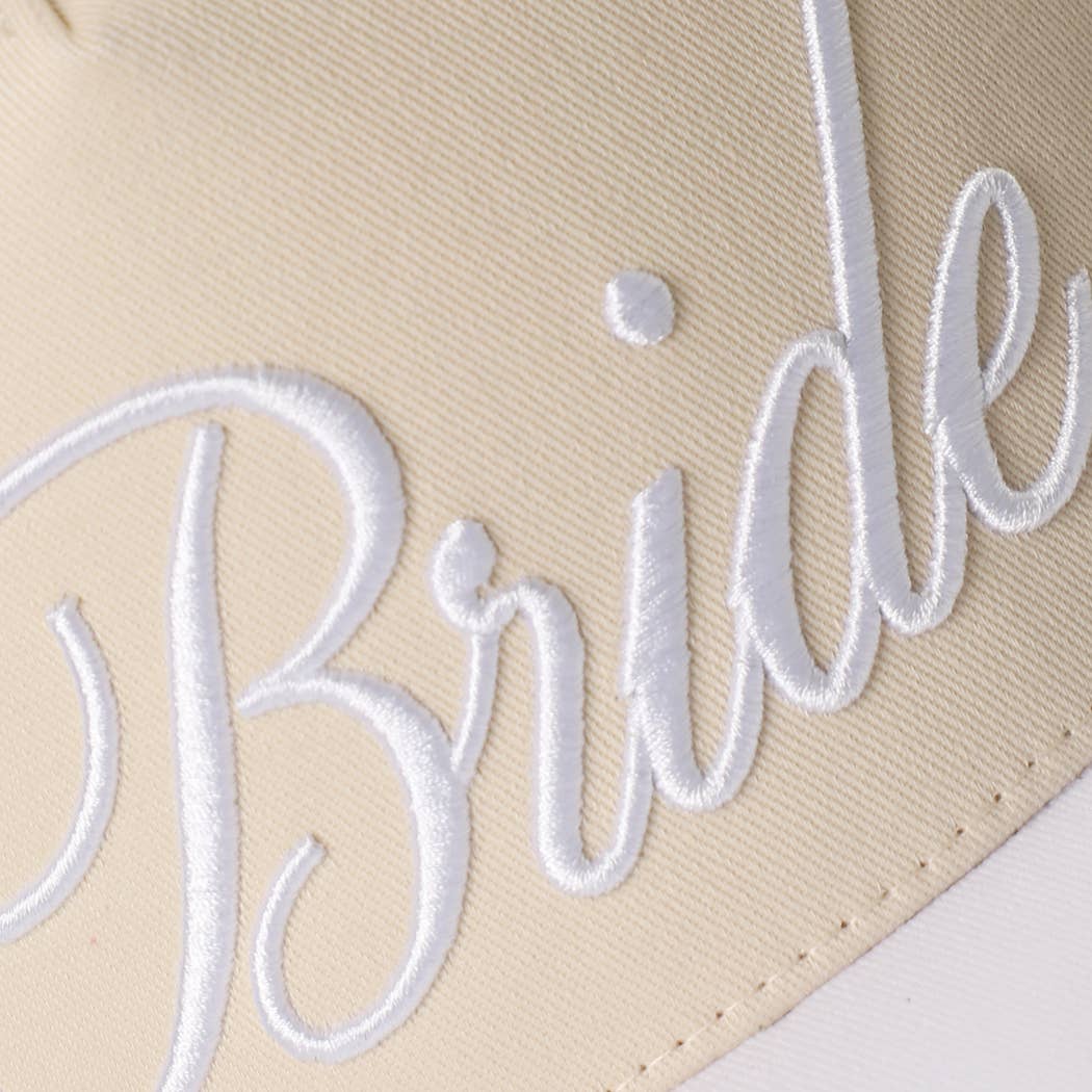 BRIDE Embroidered  Canvas Two-Tone Trucker Hat