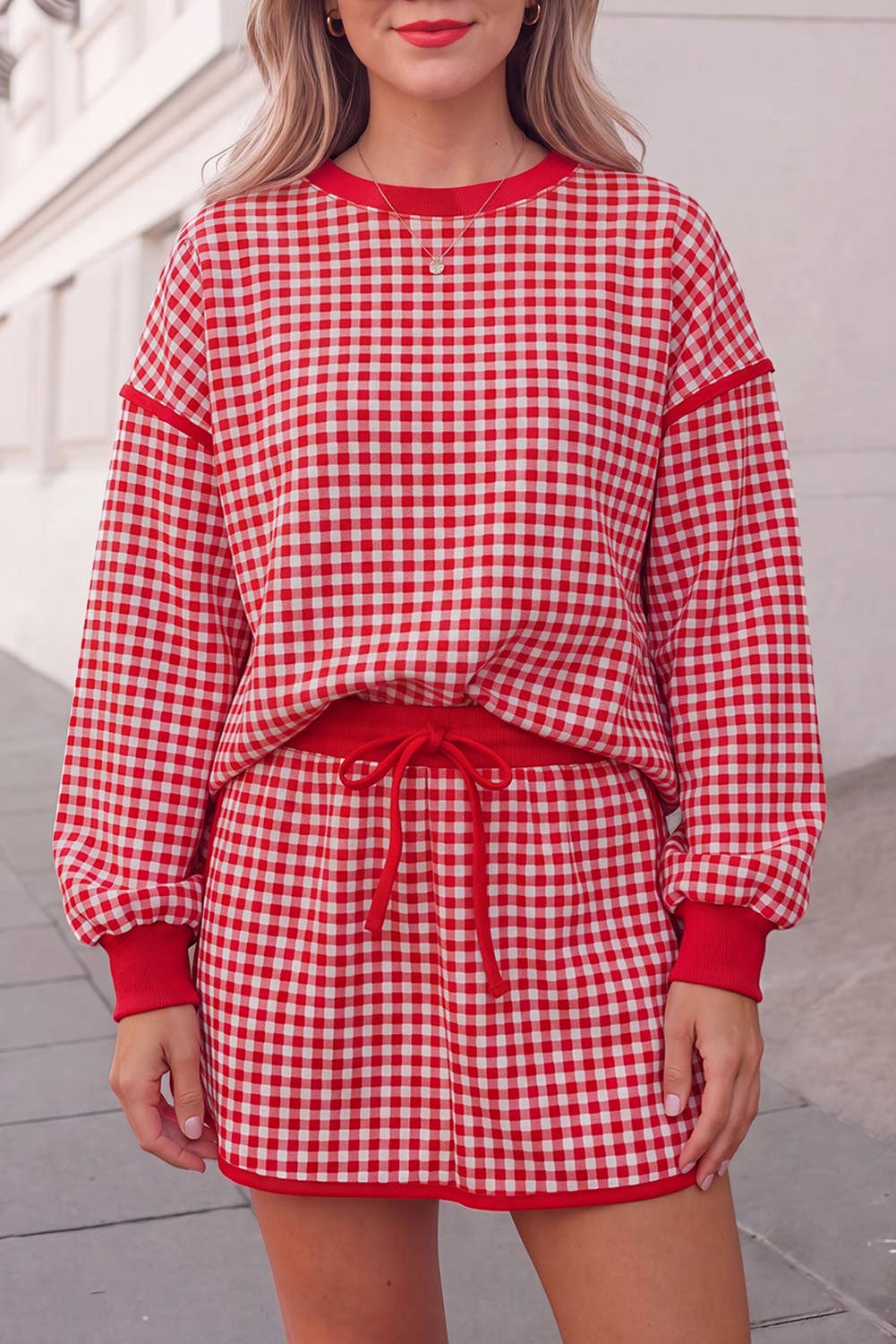 Gingham Skort Set